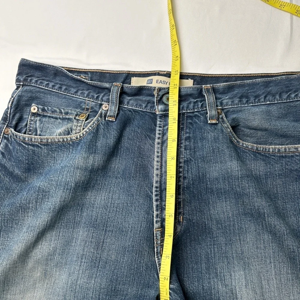 Gap Mens Easy Fit Jeans Blue 34x30 Straight Leg Medium Wash Faded Denim